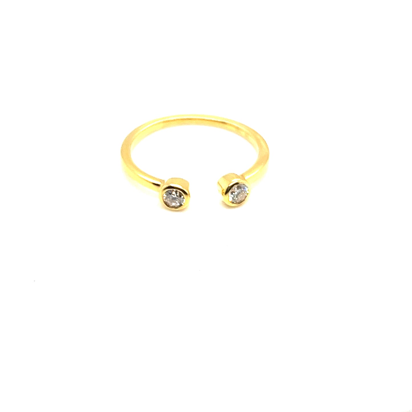 18Kt Yellow Gold and Diamond Open Band