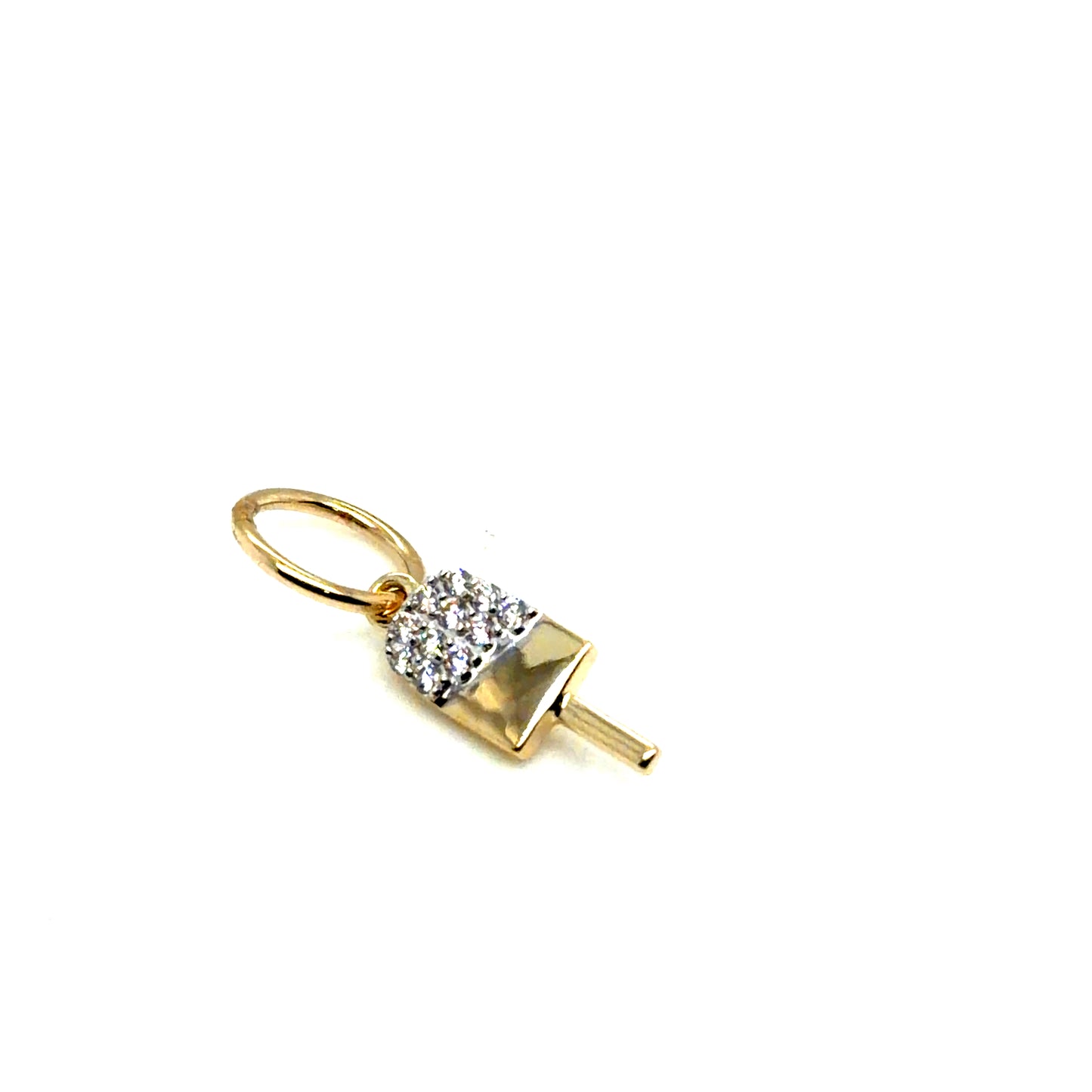 14Kt Yellow Gold and Diamond Popsicle Charm/Pendant