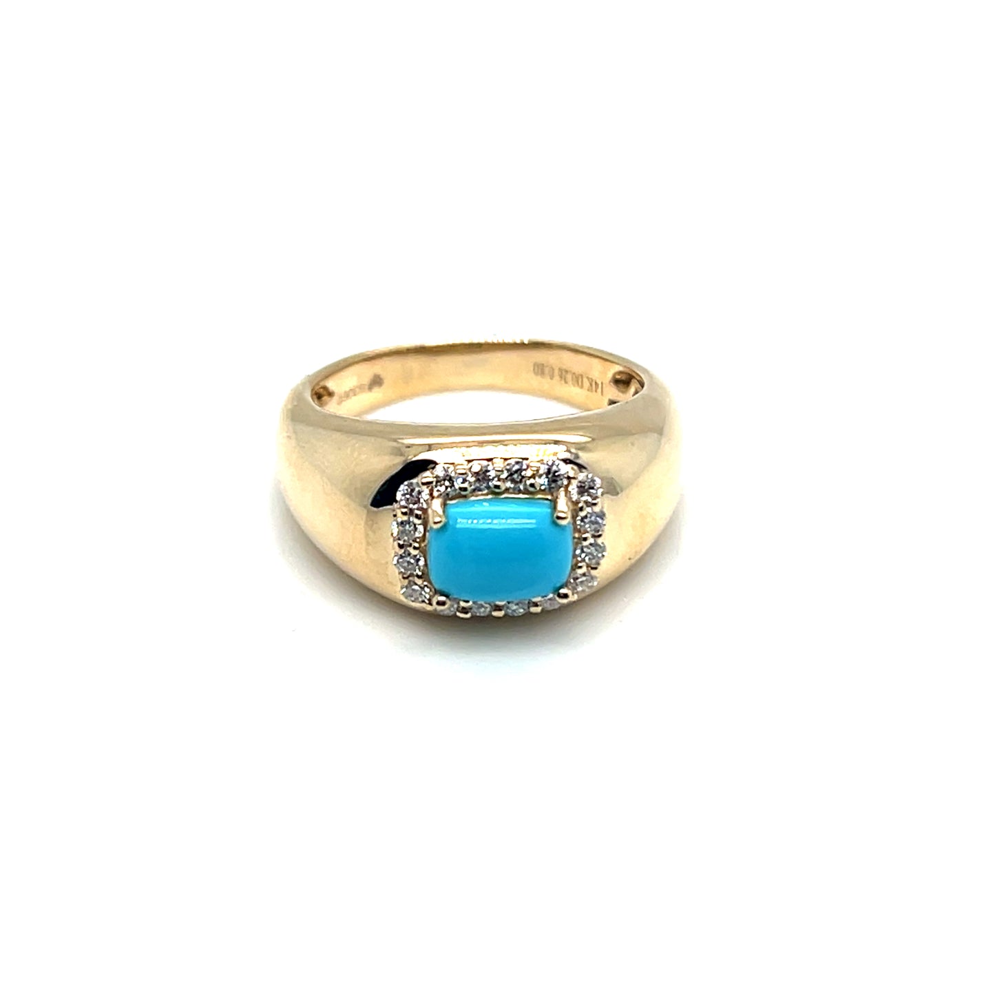 Turquoise and Diamond Fashion Ring