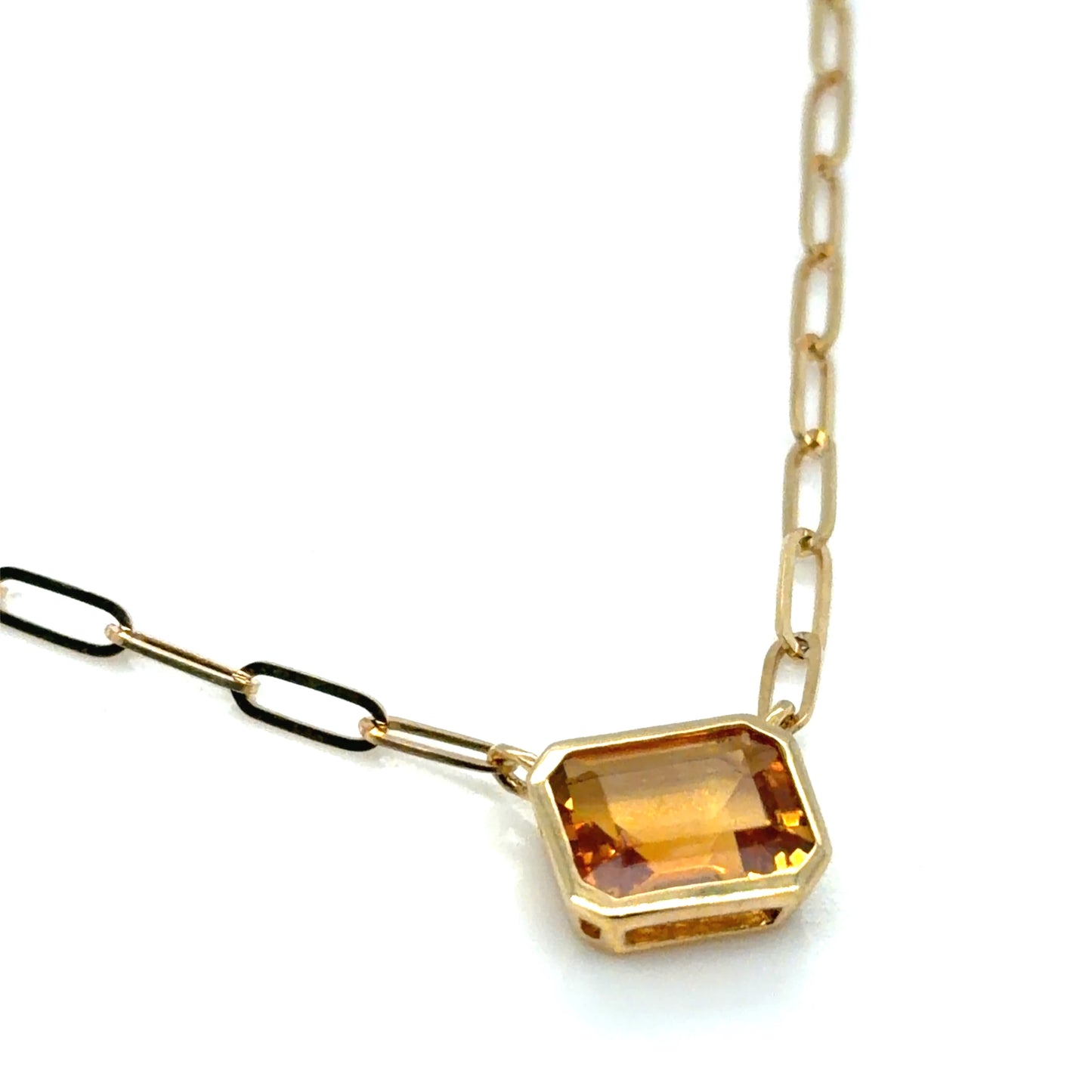 14Kt Yellow Gold Citrine Necklace