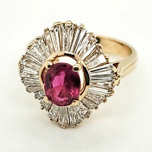 Ruby and Diamond Ballerina Ring