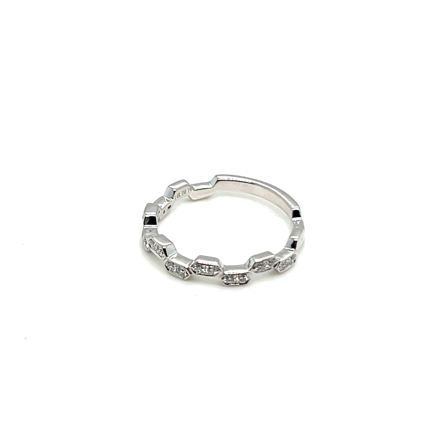 14Kt White Gold Diamond Band