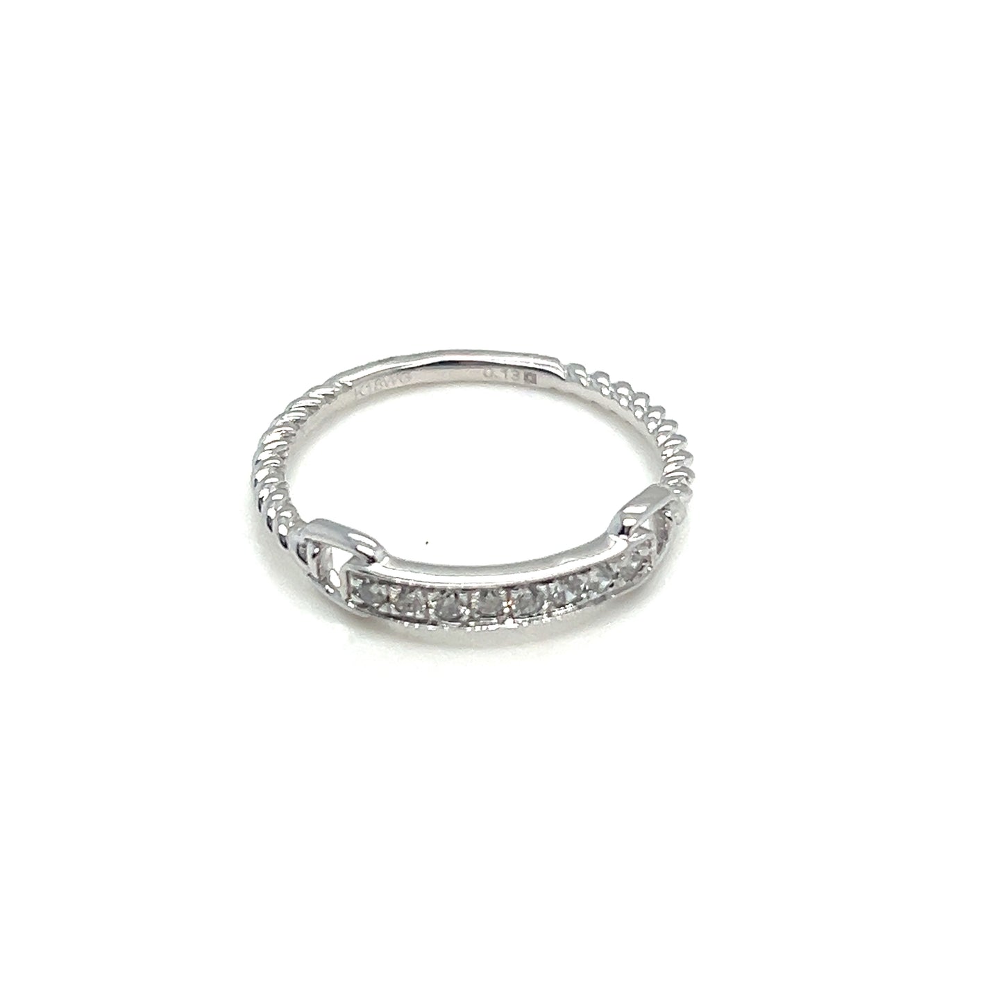 18Kt White Gold 8 Diamond Band