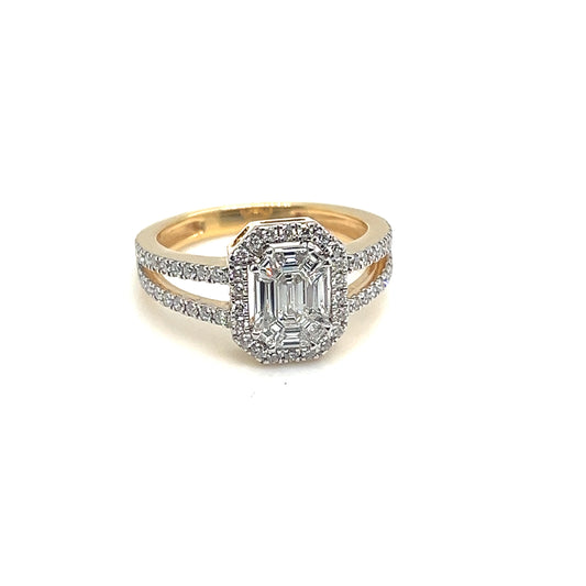 18Kt White Gold Diamond Fashion Ring