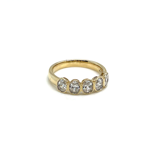 5 Oval Diamond Ring