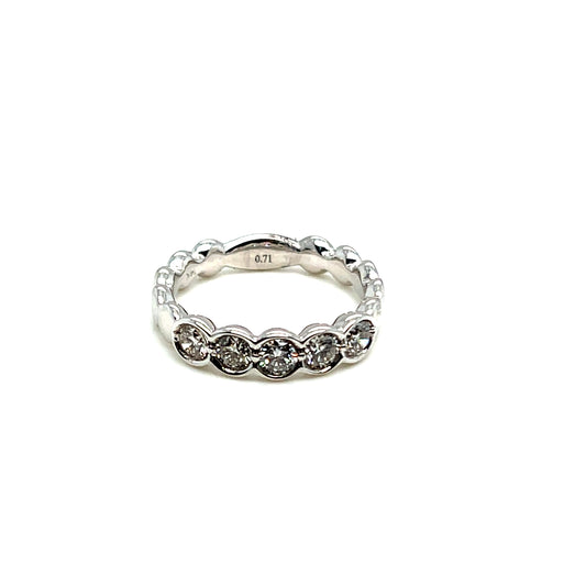 5 Diamond White Gold Diamond Fashion Band