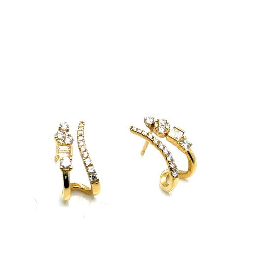 18Kt Yellow Gold Fashion Earrings