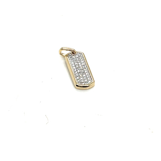 Thin Diamond Dog Tag