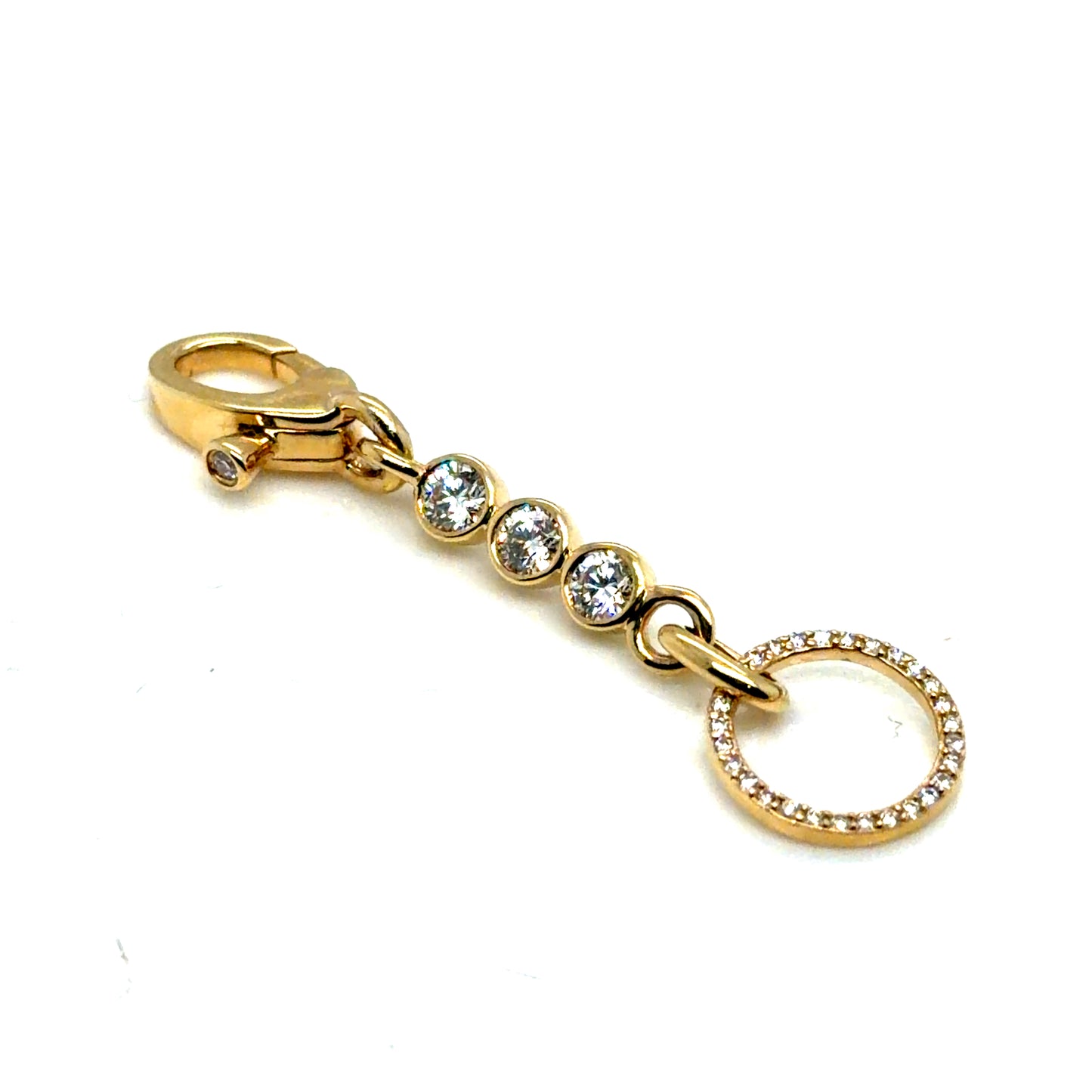 14Kt Yellow Gold Diamond Dangle Charm Connector