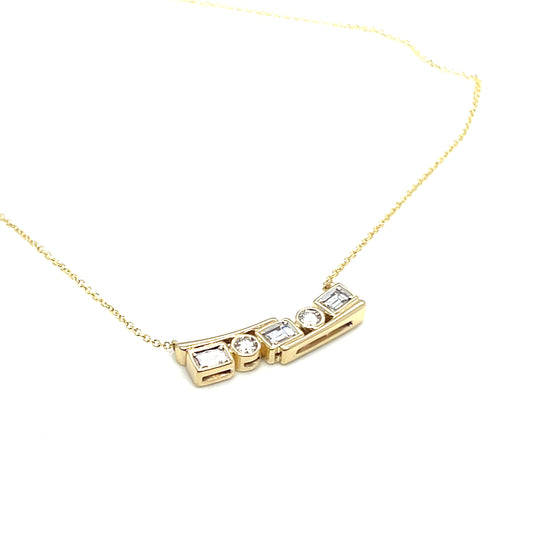 Multi Shaped Diamond Fashion Necklace