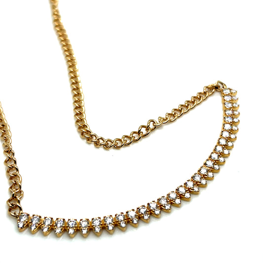 14Kt Yellow Gold Diamond Necklace