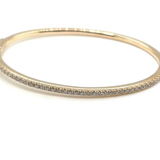 Yellow Gold Diamond Bangle Bracelet