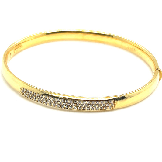 18Kt Yellow Gold Diamond Bangle Bracelet