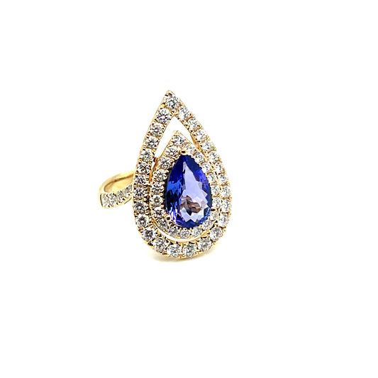 Tanzanite and Diamond Fashion Ring