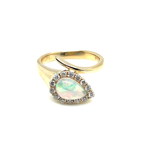 Opal and Diamond Fashion Ring