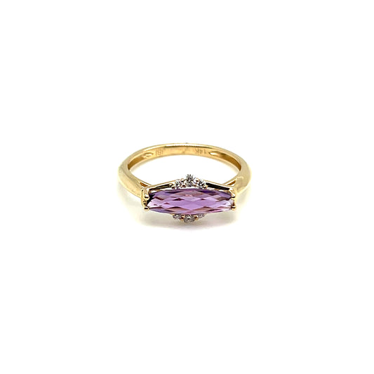 Amethyst and Diamond Fashion Ring