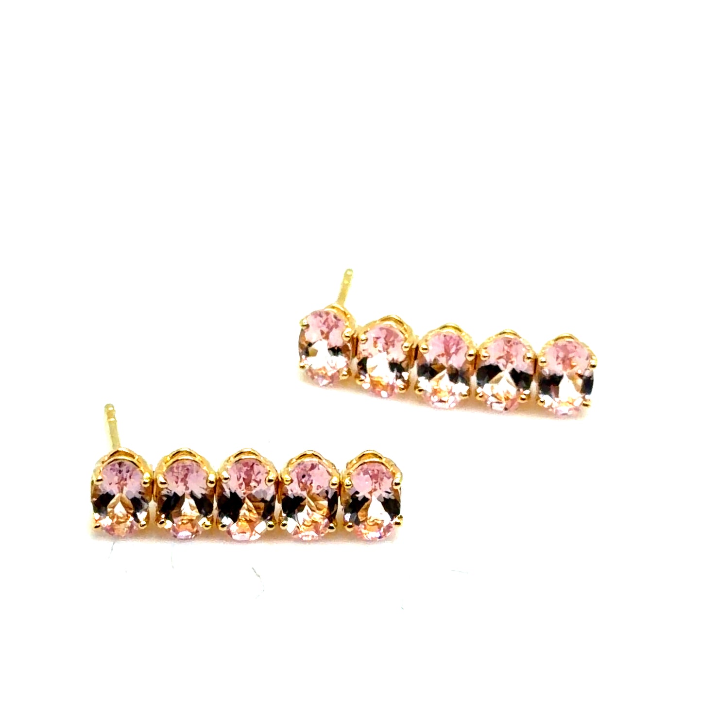 18Kt Yellow Gold Morganite Earrings