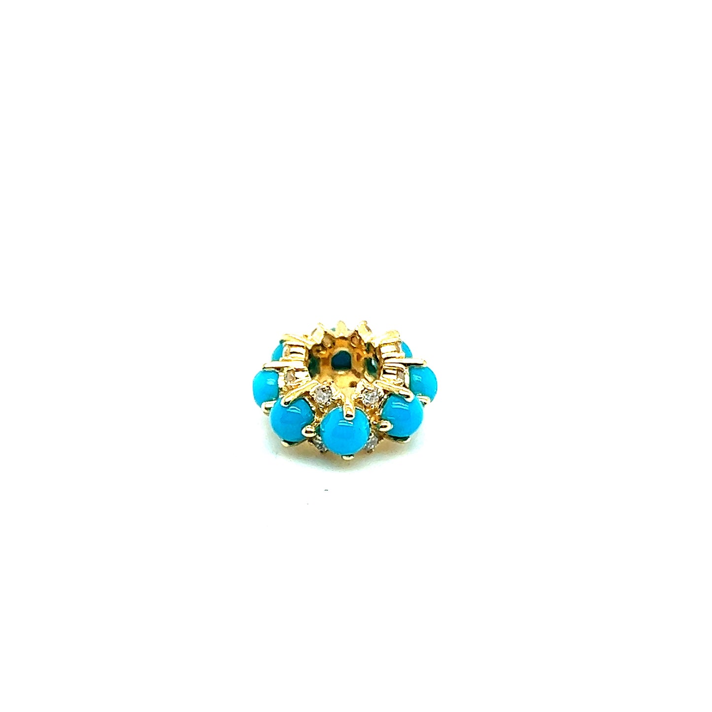 Turquoise and Diamond Charm/Pendant