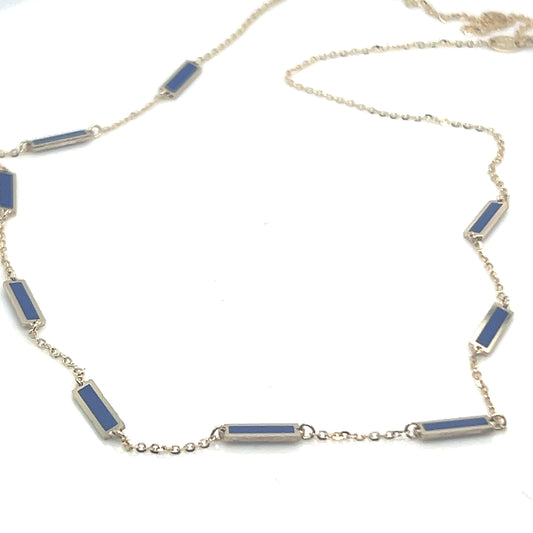 Lapis Station Necklace