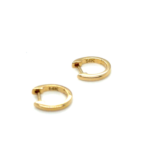 14Kt Yellow Gold Mini Gold Huggies