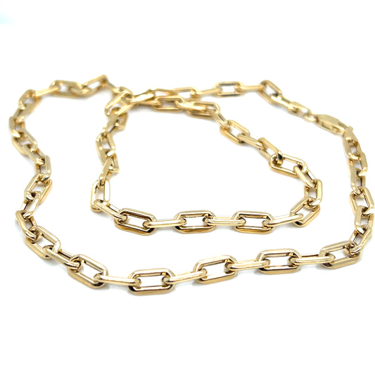 14Kt Yellow Gold 20" Gold Link Necklace