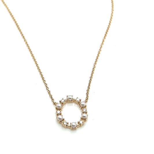 Bassali Pearl and Diamond Necklace