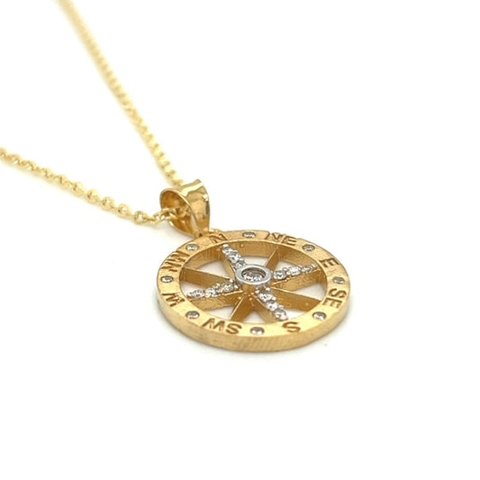 I. Reiss Diamond Compass Necklace