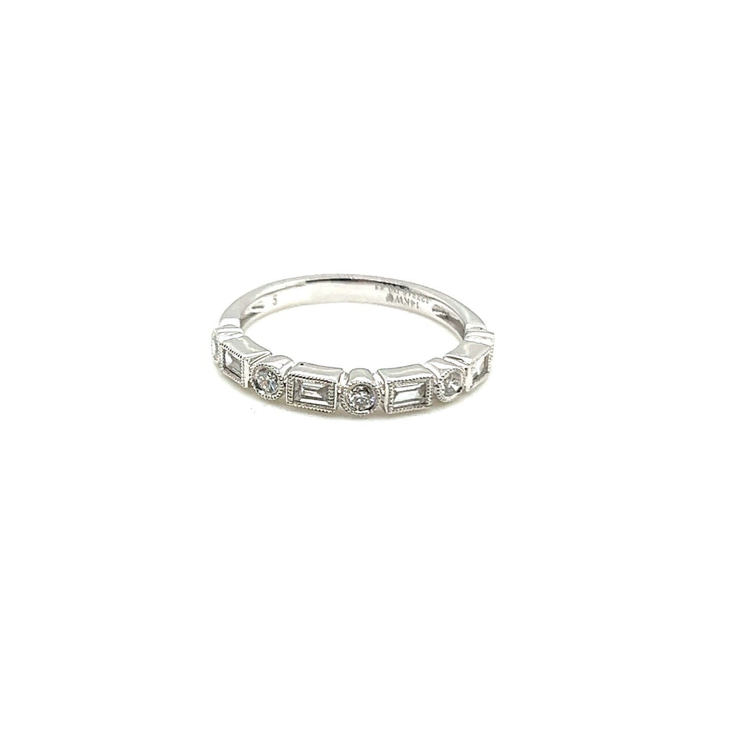 Rectangular Circle Diamond Band