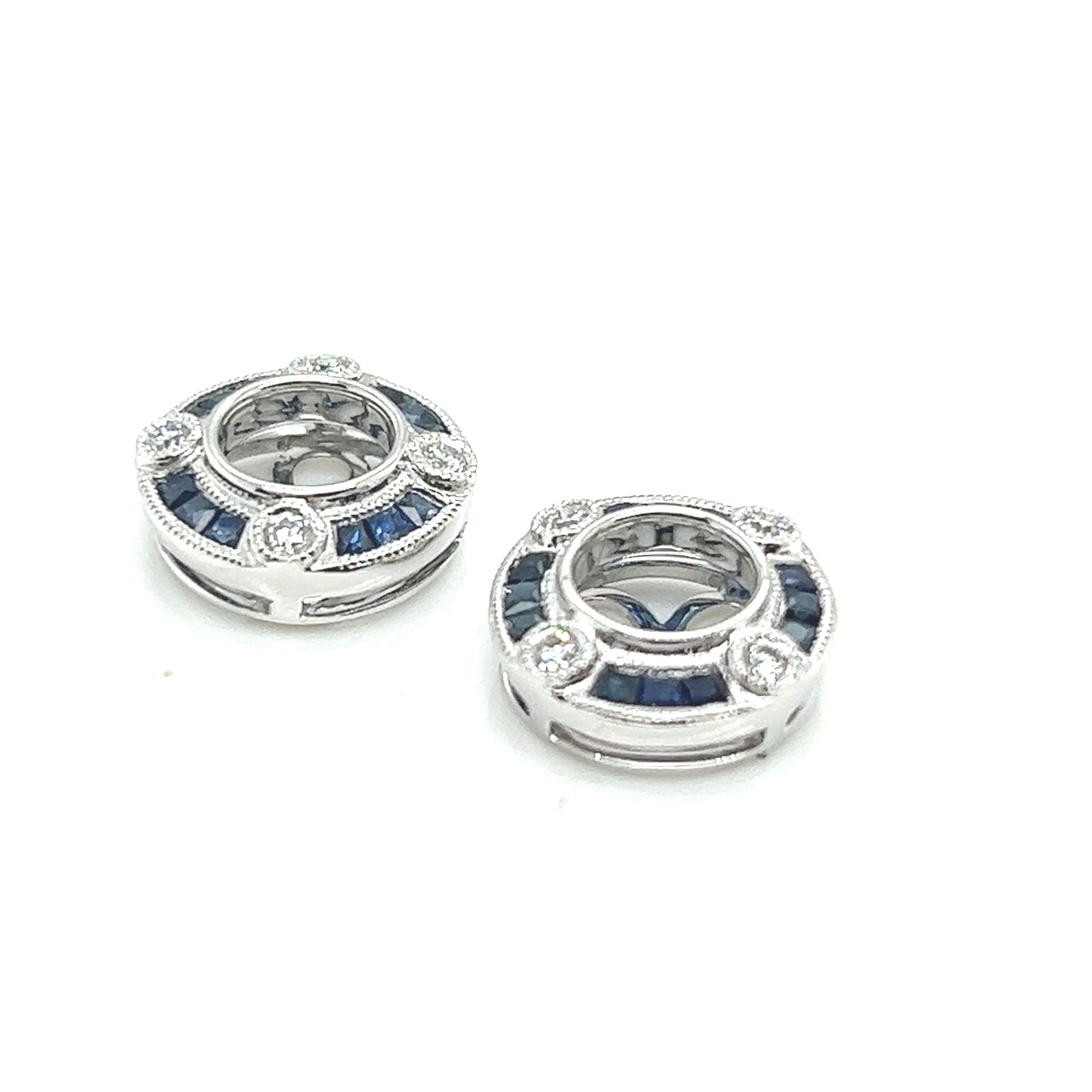 White Gold Sapphire and Diamond Jackets